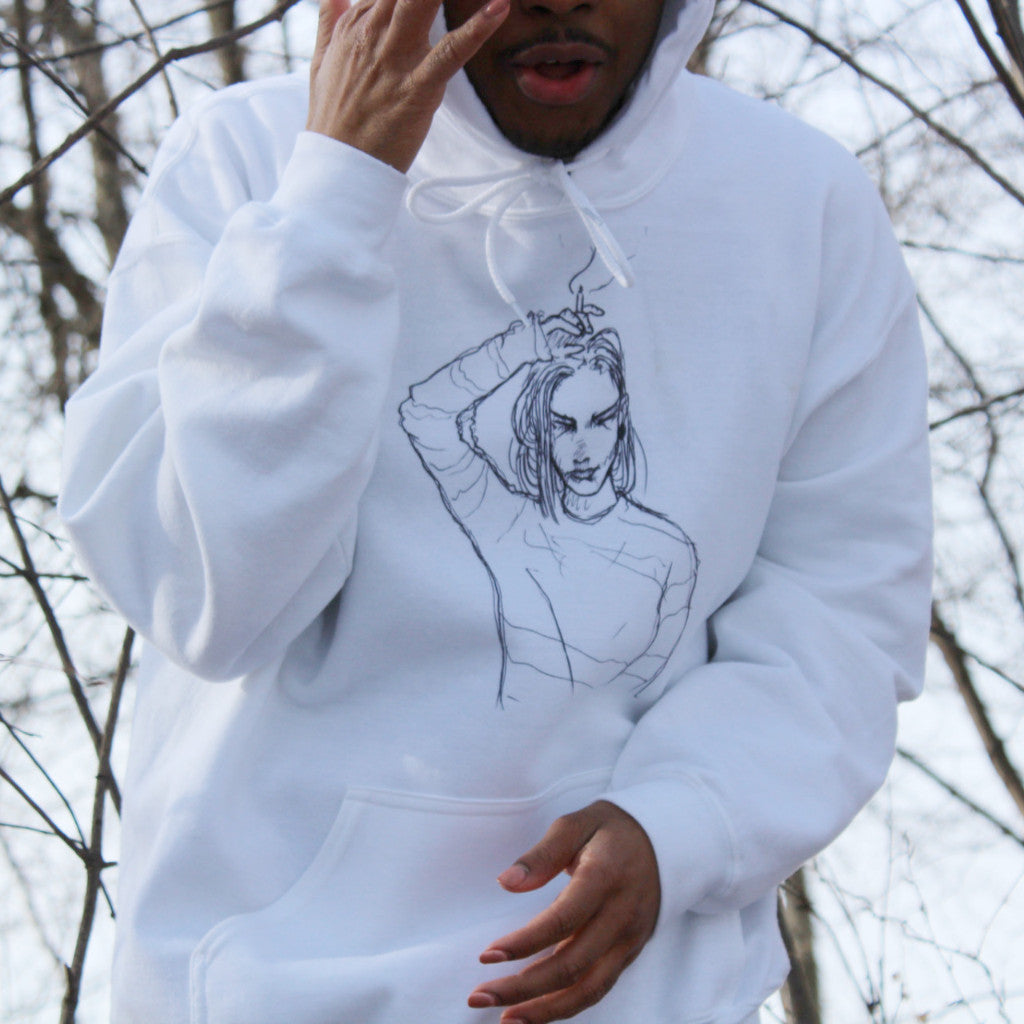 Sad boi hour shop hoodie white